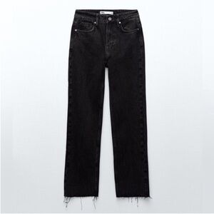 Zara // High Waist Straight Jeans